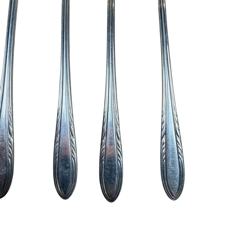 Viceroy Plate USA Silverplate Iced Tea Spoons Set of 6 Long Handle Vintage MCM